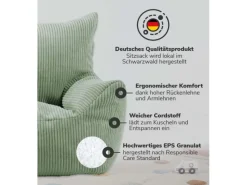 mokebo Kindersessel aus Cord Der Pausenheld Sitzsack Kinder Kindersitzsack in