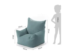 Outlet mokebo Kindersessel mit Stoffbezug Der Pausenheld Sitzsack Kinder Kindersitzsack in Petrol Blau