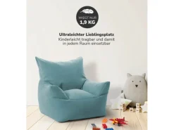 Outlet mokebo Kindersessel mit Stoffbezug Der Pausenheld Sitzsack Kinder Kindersitzsack in Petrol Blau