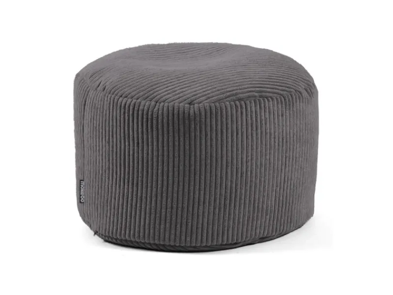 Sale mokebo Pouf oder Sitzhocker aus Cord Der Faule Lenz Fußhocker in mit EPS-Perlen Füllung Anthrazit
