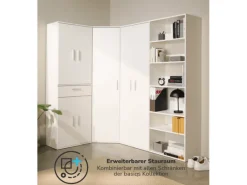 Sale mokebo Regal aus Holz Holzregal Aufbewahrungsregal Kellerregal in 60x91x34 cm in Weiß