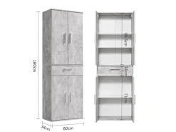 Clearance mokebo Schrank in Der Praktische Mehrzweckschrank oder Aufbewahrungsschrank Grau
