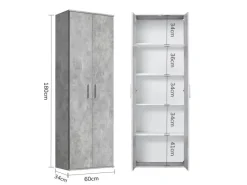 New mokebo Schrank in Der Lange Mehrzweckschrank Allzweckschrank oder Aufbewahrungsschrank Grau
