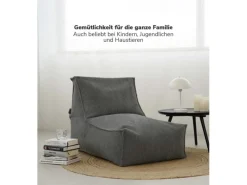 mokebo Sitzsack Sessel mit Hocker aus Cord Der Lümmel XXL Sitzsack Cord Sessel oder Sitz Sessel in