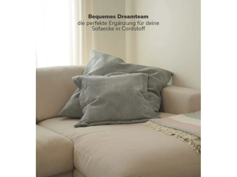 mokebo Sofakissen aus Cord Das Wölkchen Couchkissen oder Flatterkissen in