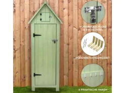 Monstershop Gartenschrank aus Holz Grün