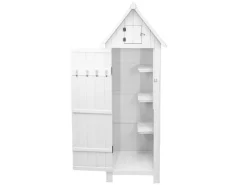 Monstershop Gartenschrank aus Holz Weiß