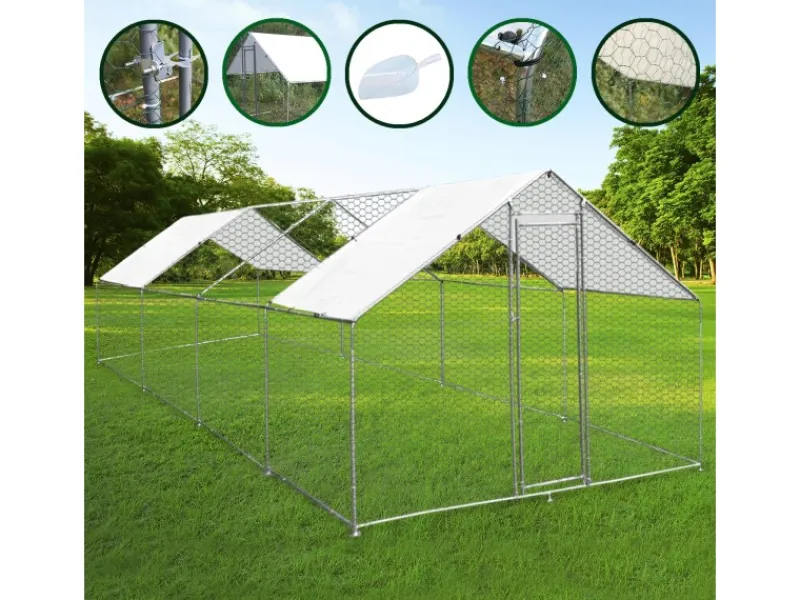 New Monstershop Hühner Freilauf 3m x 8m x 2m