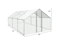 Outlet Monstershop Hühner Freilauf 4m x 6m x 2m