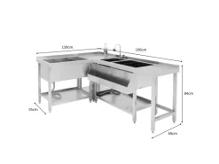 Monstershop Modulare Cocktailbar-Station mit Eisbrunnen