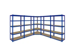 Monstershop Monster Racking T-Rax Eckregal & 4x 90cm Lagerregal Blau