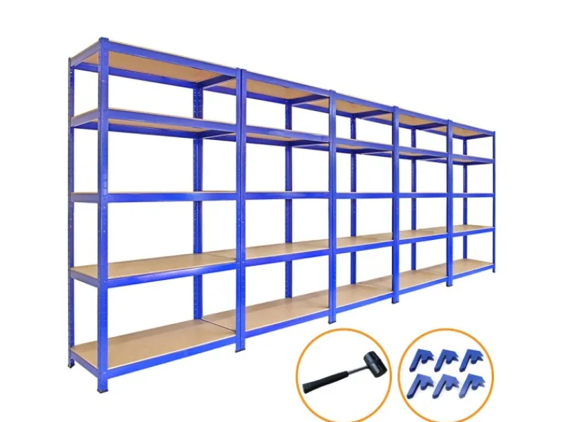 Sale Monstershop 5x Monster Racking T-Rax 90cm Lagerregal Blau mit Gratis Gummihammer