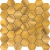 Mosaik Aluminium Gold Hexagon 30 cm x 30 cm