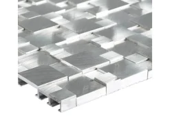 Hot Mosaik Aluminium Silver 3D 30 cm x 31,5 cm