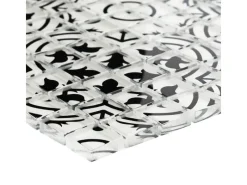 Best Mosaik Glas Retro Schwarz Weiß 30 cm x 30 cm