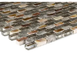 Hot Mosaik Glas Stein 5th Avenue Dark 28,5 cm x 28,5 cm Dunkel- Braun