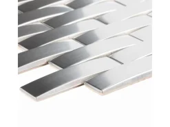 Mosaik Metall Edelstahl 29 cm x 28 cm