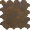 Mosaikmatte Fächer Metall Kupfer 29 cm x 30 cm