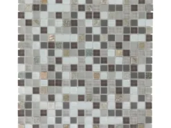 Best Mosaikmatte Glas Stein Beige Quarzit 30 cm x 30 cm