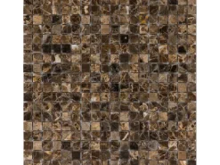 Mosaikmatte Marmor Marron Emperador 30,5 cm x 30,5 cm