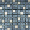 Mosaikmatte Spiegel Lava Schwarz mit Chrom, 29,7 cm x 29,7 cm