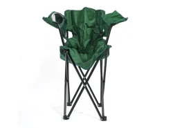 24Move Campingstuhl Faltstuhl Grün Mit Getraenkehalter Tragetasche Outdoor Faltbar Max 100Kg Anglerstuhl Polyester