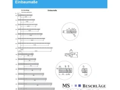 MS Beschläge Teilauszug 438 mm Nutauszug 17 mm Führungsschiene