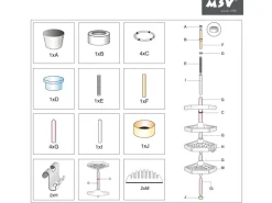 Best MSV Eck-Duschregal Kunststoff 4 Ablagen Höhenverstellbar 24 x 24 x 260 cm Weiß