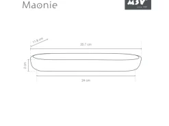 MSV Tablett Maonie Keramik 25,7 cm x 11,5 cm x 2,8 cm