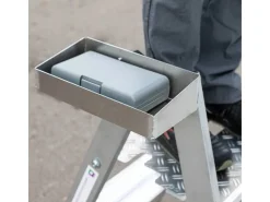 MUNK Klapptritt Beidseitig Begehbar Alu Natur 4 Stufen 2,99m AH