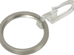mydeco Gardinen-Ringe Edelstahl-Optik Ø 3,4 cm für Ø 1,6 cm Gardinenstangen