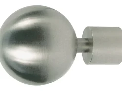 mydeco Gardinenstange-Endstück Ball Classic Edelstahl-Optik Ø 2 cm