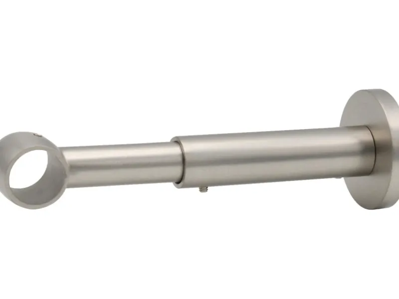 Clearance mydeco Gardinenstange-Halterung Noble 1-läufig ausziehbar Edelstahl-Optik Ø 2 cm