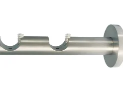 Discount mydeco Gardinenstange-Halterung 2-läufig Function Edelstahl-Optik Ø 2 cm