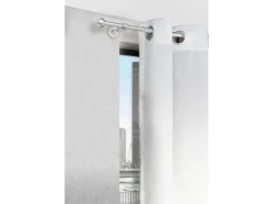 Online mydeco Gardinenstange-Komplettset 2in1 ausziehbar Edelstahl-Optik 160-280cm