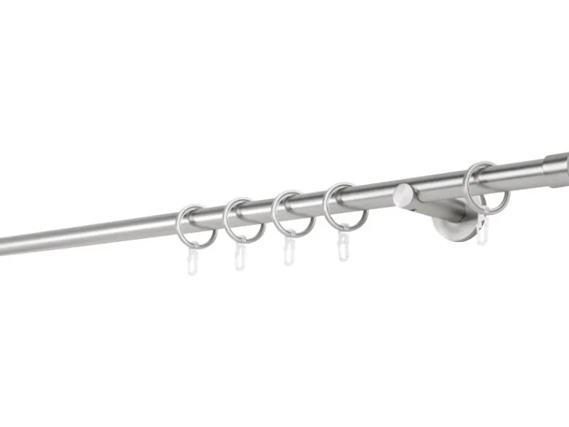 mydeco Maß-Gardinenstange mit Endstück Cap Edelstahl Ø 2 cm x 240 cm
