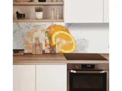 MySpotti Küchenrückwand Profix Cucina Aqua 100 x 60 cm Gelb-Orange-Weiß