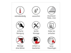 Outlet MySpotti Küchenrückwand Profix Cucina Himmel 270 x 60 cm Himmelblau