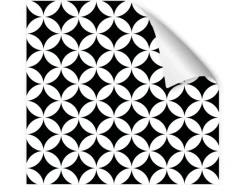 New Myspotti Küchenrückwandfolie Chadi Selbstklebend 450 cm x 60 cm Schwarz-Weiß