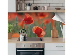 Myspotti Küchenrückwandfolie Mohn Selbstklebend 220 cm x 60 cm