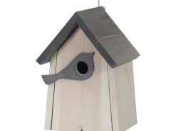 Sale Nistkasten mit Vogelfigur FSC® Hellgrau-Anthrazit