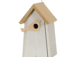 Sale Nistkasten mit Vogelfigur Groß FSC® Hellgrau-Braun