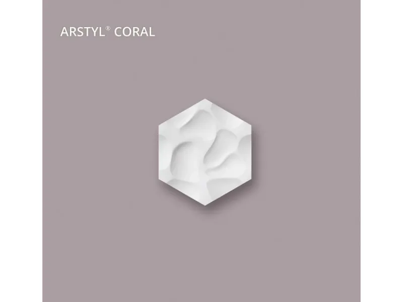 NOEL & MARQUET NMC CORAL ARSTYL 3D Wandpaneel Wandpaneel Zierelement 38 cm x 32,9 cm x 2,5 cm Weiß