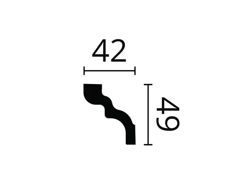NOEL & MARQUET NMC D NOMASTYL Eckleiste Zierleiste Stuckleiste 2 m 200 cm x 4,2 cm x 4,9 cm Weiß