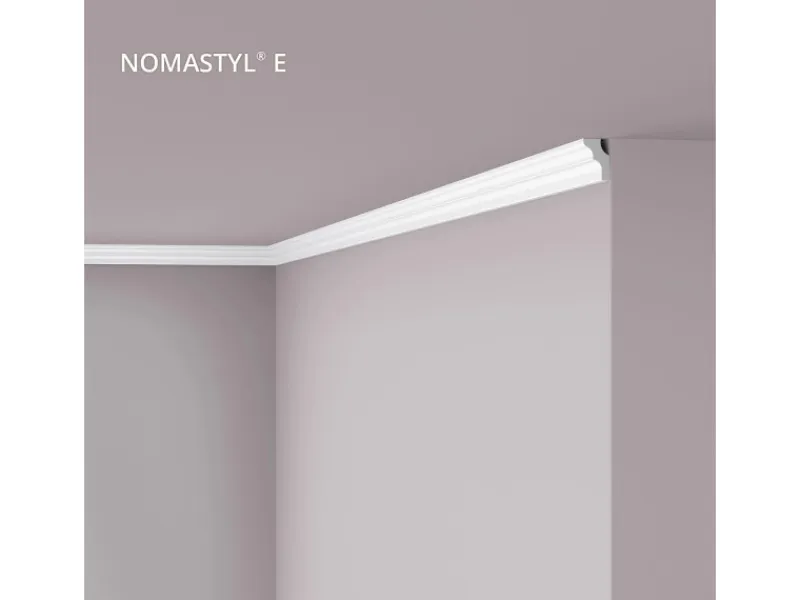 NOEL & MARQUET NMC E NOMASTYL Eckleiste Zierleiste Stuckleiste 2 m 200 cm x 1,7 cm x 2,5 cm Weiß
