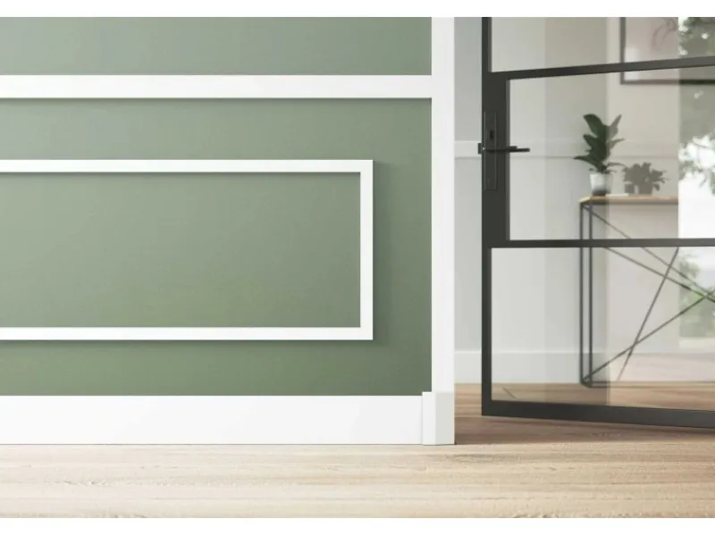 NOEL & MARQUET NMC FD15 WALLSTYL Sockelleiste Zierleiste Stuckleiste 2 m 200 cm x 1,8 cm x 15 cm Weiß