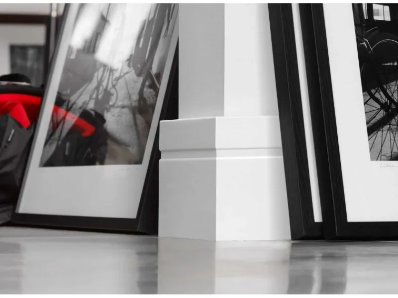 NOEL & MARQUET NMC FD15 WALLSTYL Sockelleiste Zierleiste Stuckleiste 2 m 200 cm x 1,8 cm x 15 cm Weiß