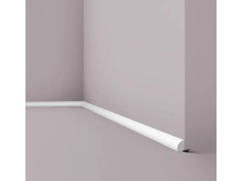 NOEL & MARQUET NMC FL6 WALLSTYL Sockelleiste Zierleiste Stuckleiste 2 m 200 cm x 1,2 cm x 1,9 cm Weiß