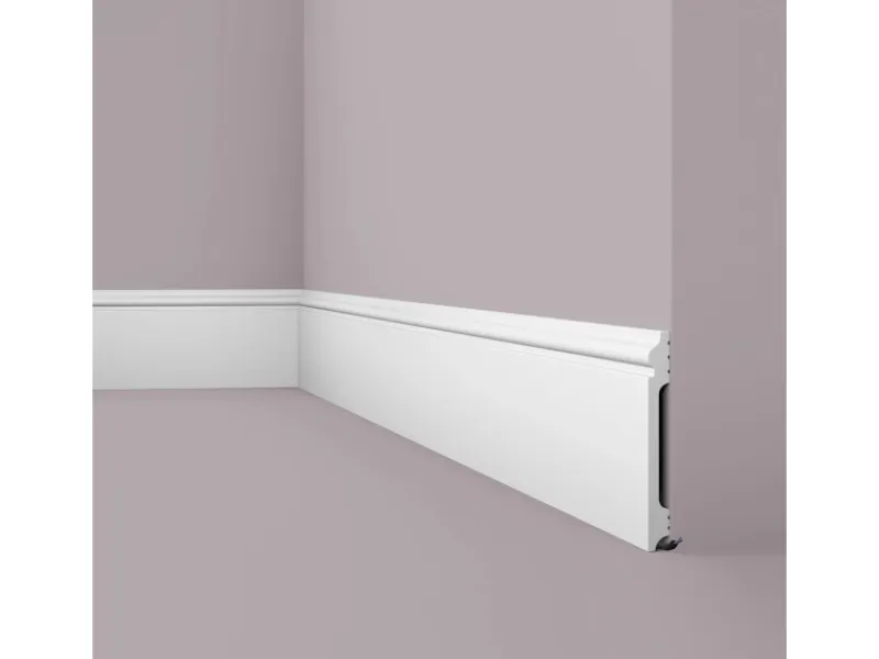Clearance NOEL & MARQUET NMC FL17 WALLSTYL Sockelleiste Zierleiste Stuckleiste 2 m 200 cm x 1,8 cm x 17 cm Weiß