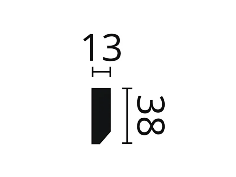 NOEL & MARQUET NMC FT1F WALLSTYL Sockelleiste Zierleiste Wandleiste Friesleiste 2 m 200 cm x 1,3 cm x 3,8 cm Weiß